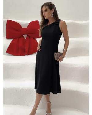 Vestido Feminino Social Midi Com Alça Laço E | Moda Evangelica